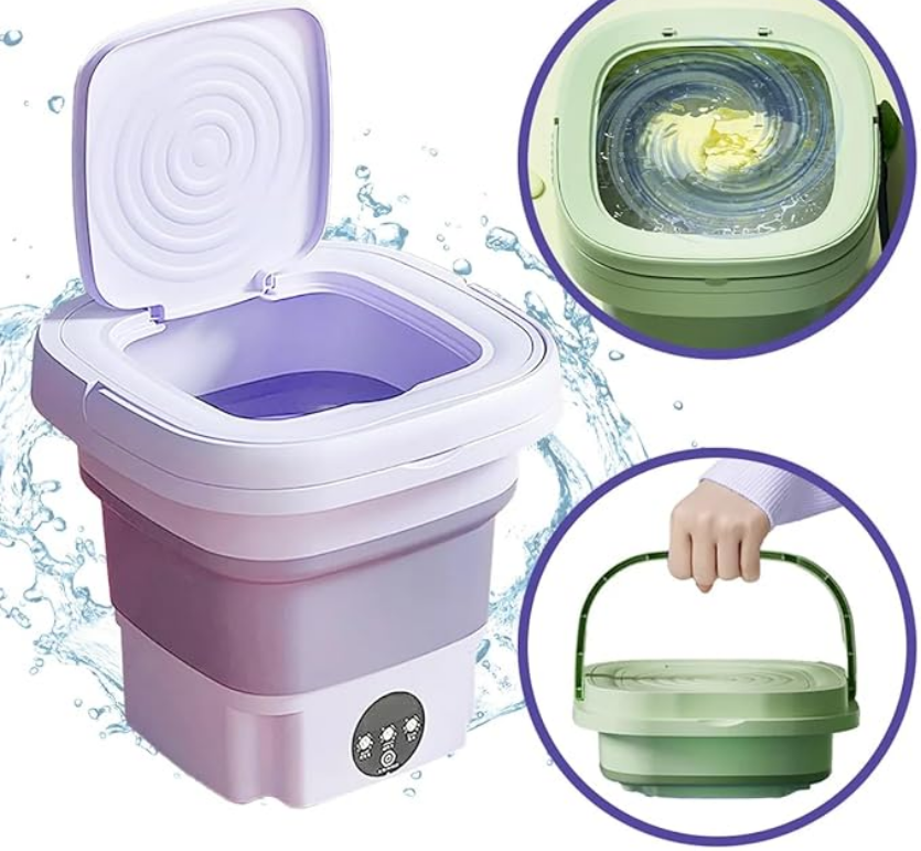 Mini Maquina De Lavar Roupas Dobrável  6,...