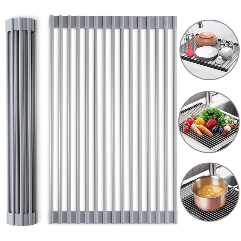 Escorredor De Pia Dobravel Portatil Aço I...